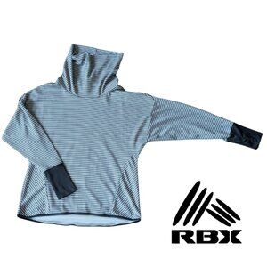 RBX Striped Black and White Long Sleeve Shirt Women XL Preloved